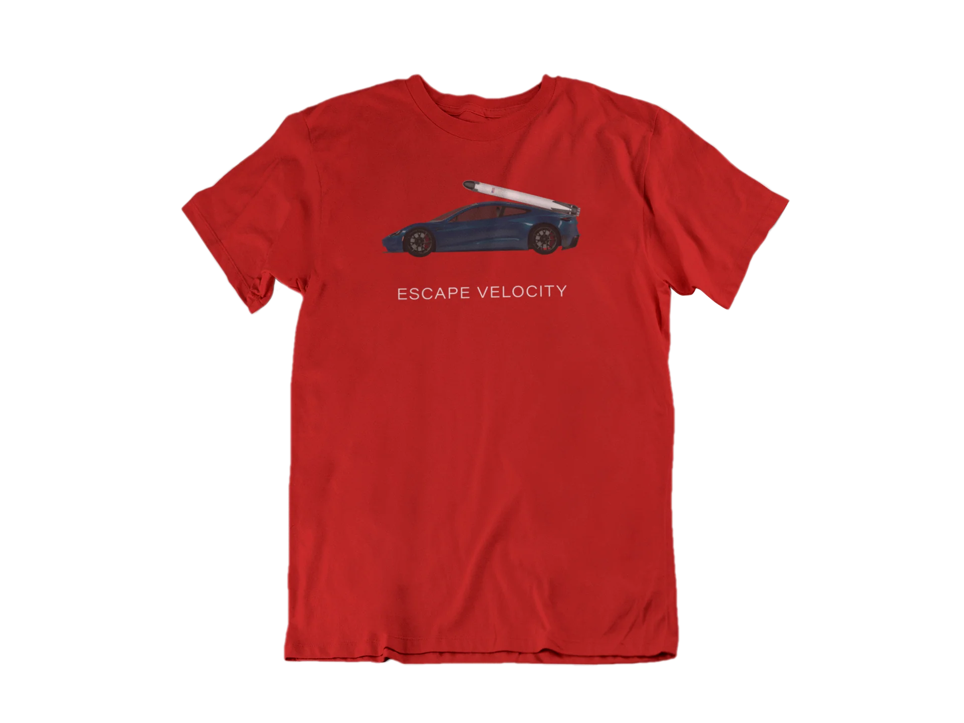 "Escape Velocity" Premium Tee (Blue Roadster) - Image 5