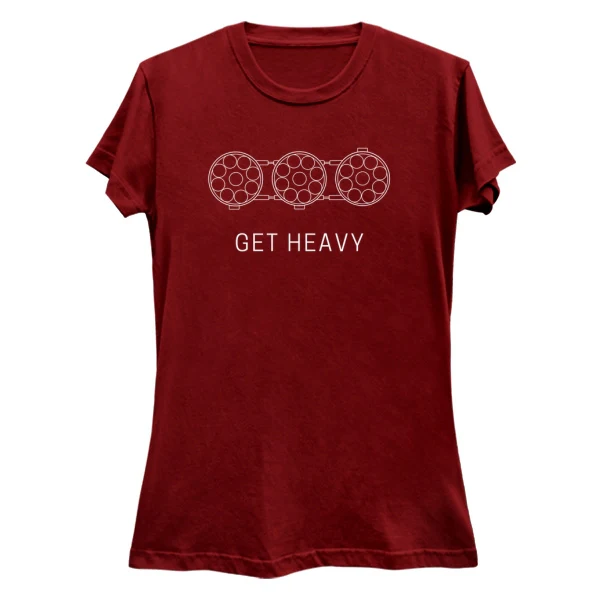 "Get Heavy" Premium Womens Slim-Fit Tee - Image 3