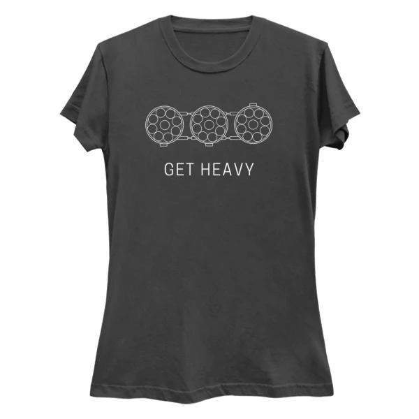 "Get Heavy" Premium Womens Slim-Fit Tee - Image 4