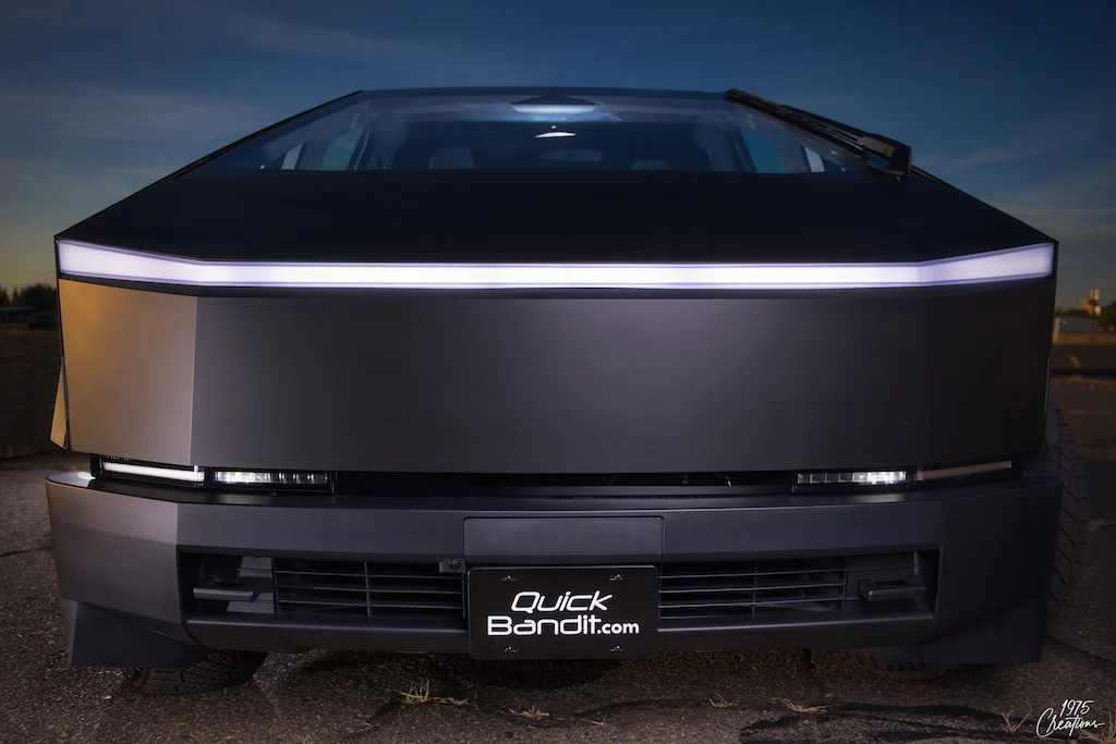 Tesla Cybertruck Front License Plate Mount - "CyberBandit" (Quick-release, multi-position) - Image 3