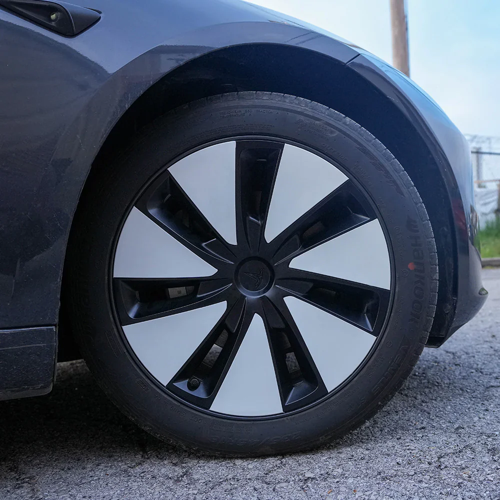 Tesla Model 3 Highland Refresh Photon 18in Wheel Cover Wrap - Image 3