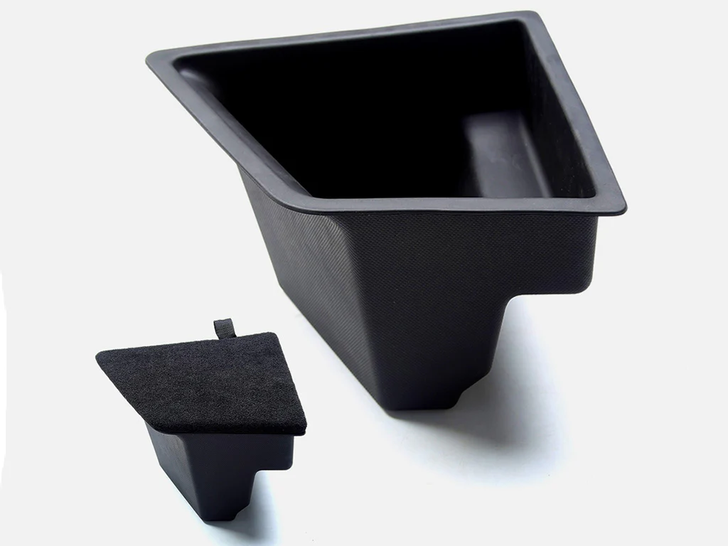 Tesla Model 3 Trunk Side Storage Bin with Carpeted Lid - Image 3