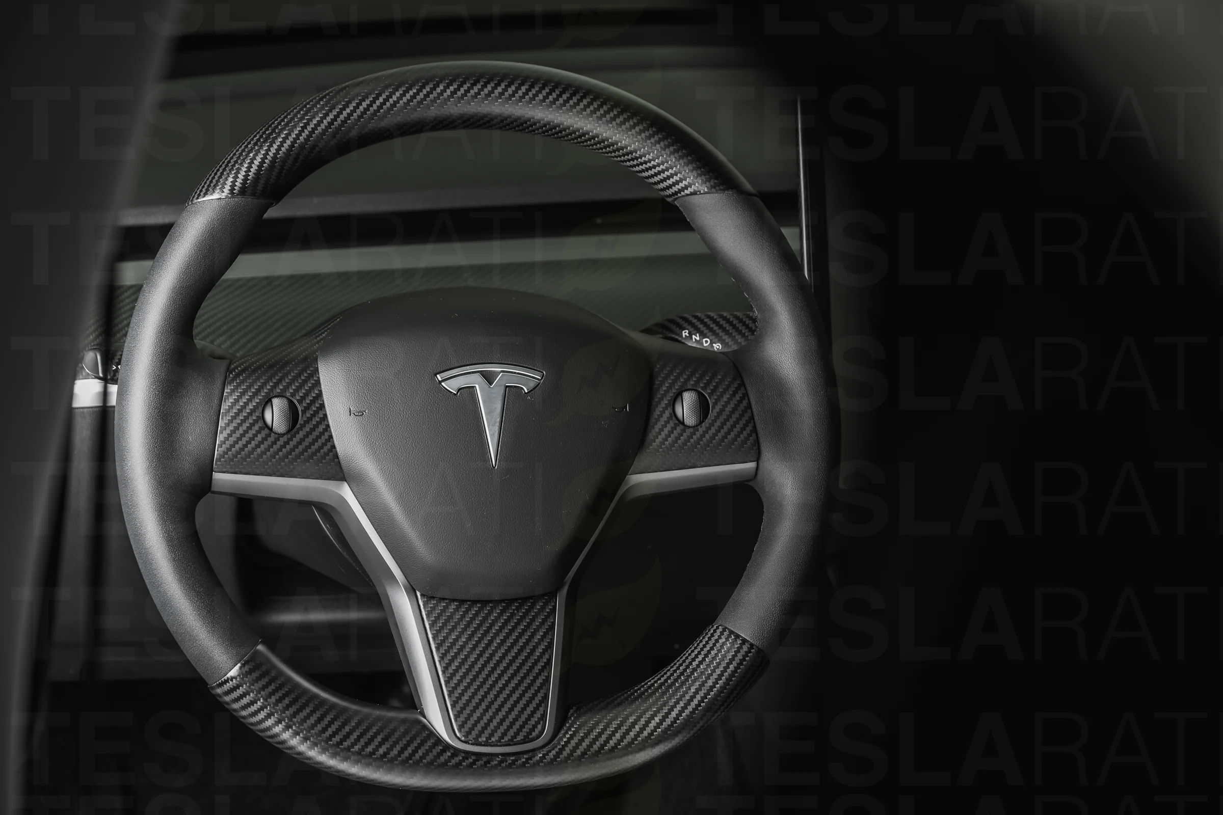 Tesla Model 3 & Y Genuine Carbon Fiber Steering Wheel Caps (2-pc) - Image 4
