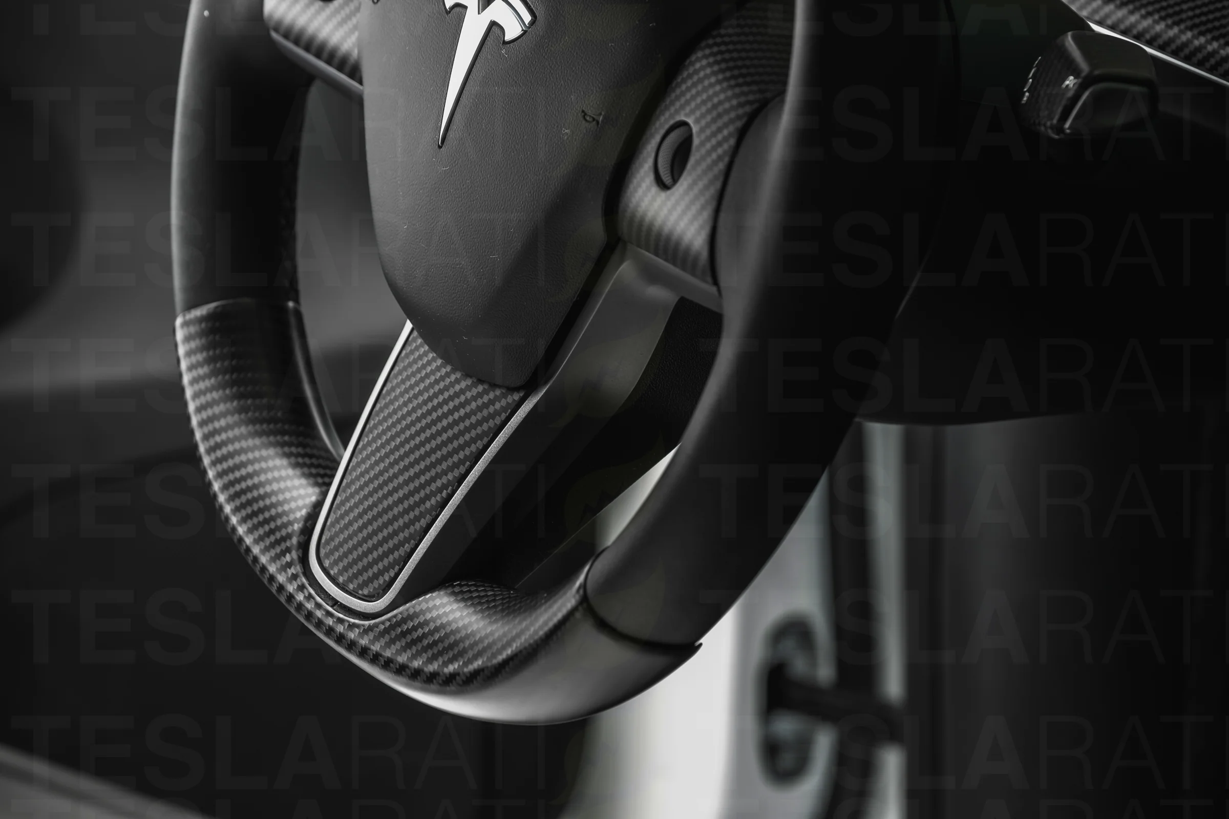 Tesla Model 3 & Y Genuine Carbon Fiber Steering Wheel Caps (2-pc) - Image 5