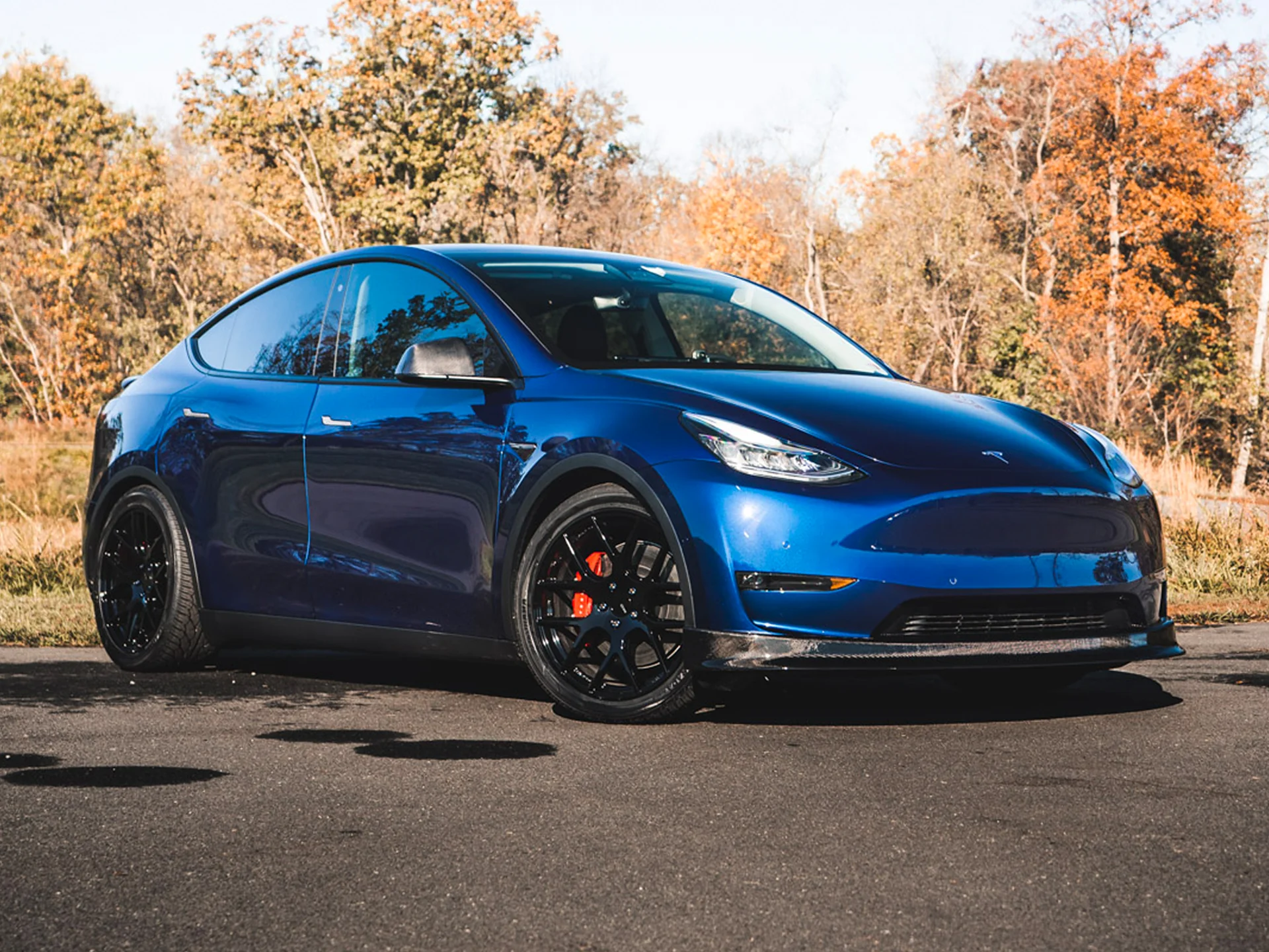 Tesla Model Y Carbon Fiber Front Spoiler - Image 11