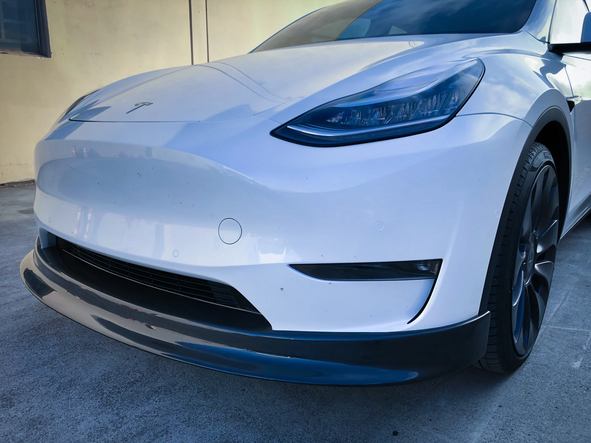 Tesla Model Y Carbon Fiber Front Spoiler - Image 12