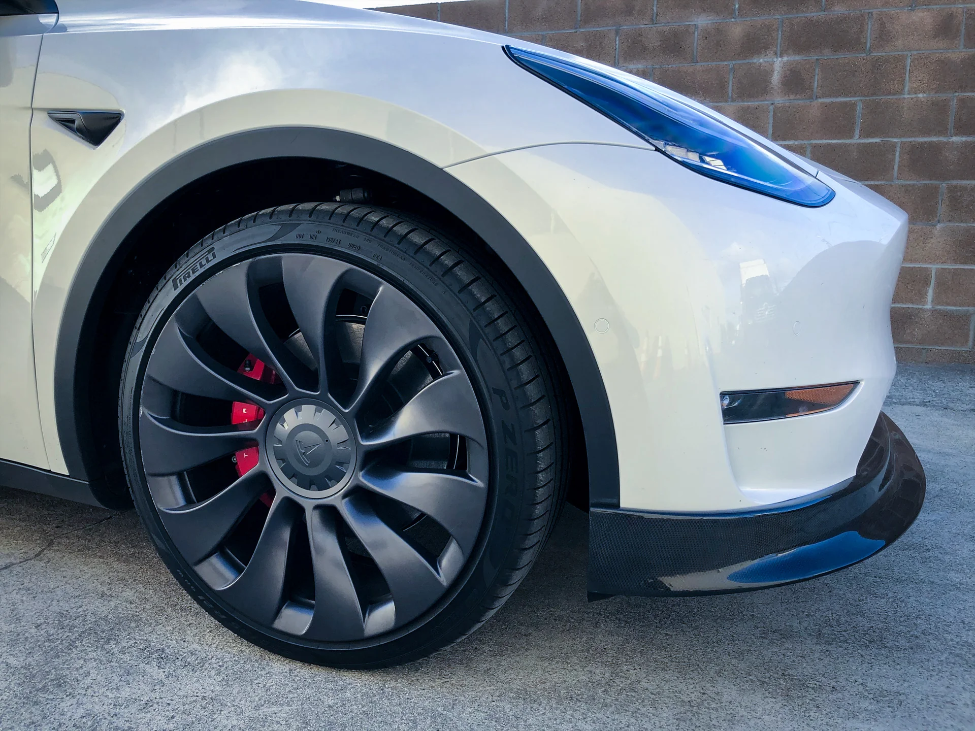 Tesla Model Y Carbon Fiber Front Spoiler - Image 13