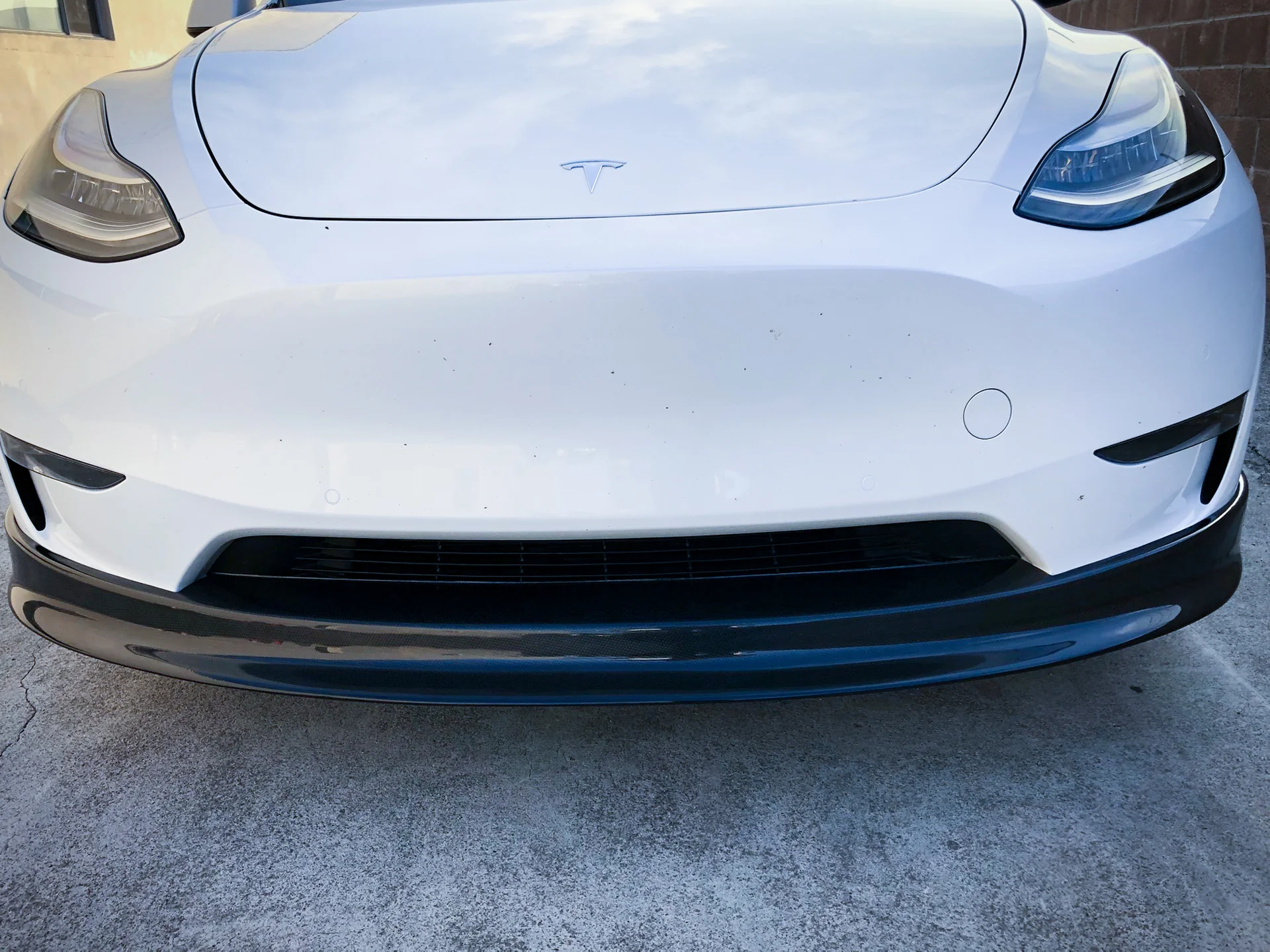 Tesla Model Y Carbon Fiber Front Spoiler - Image 14
