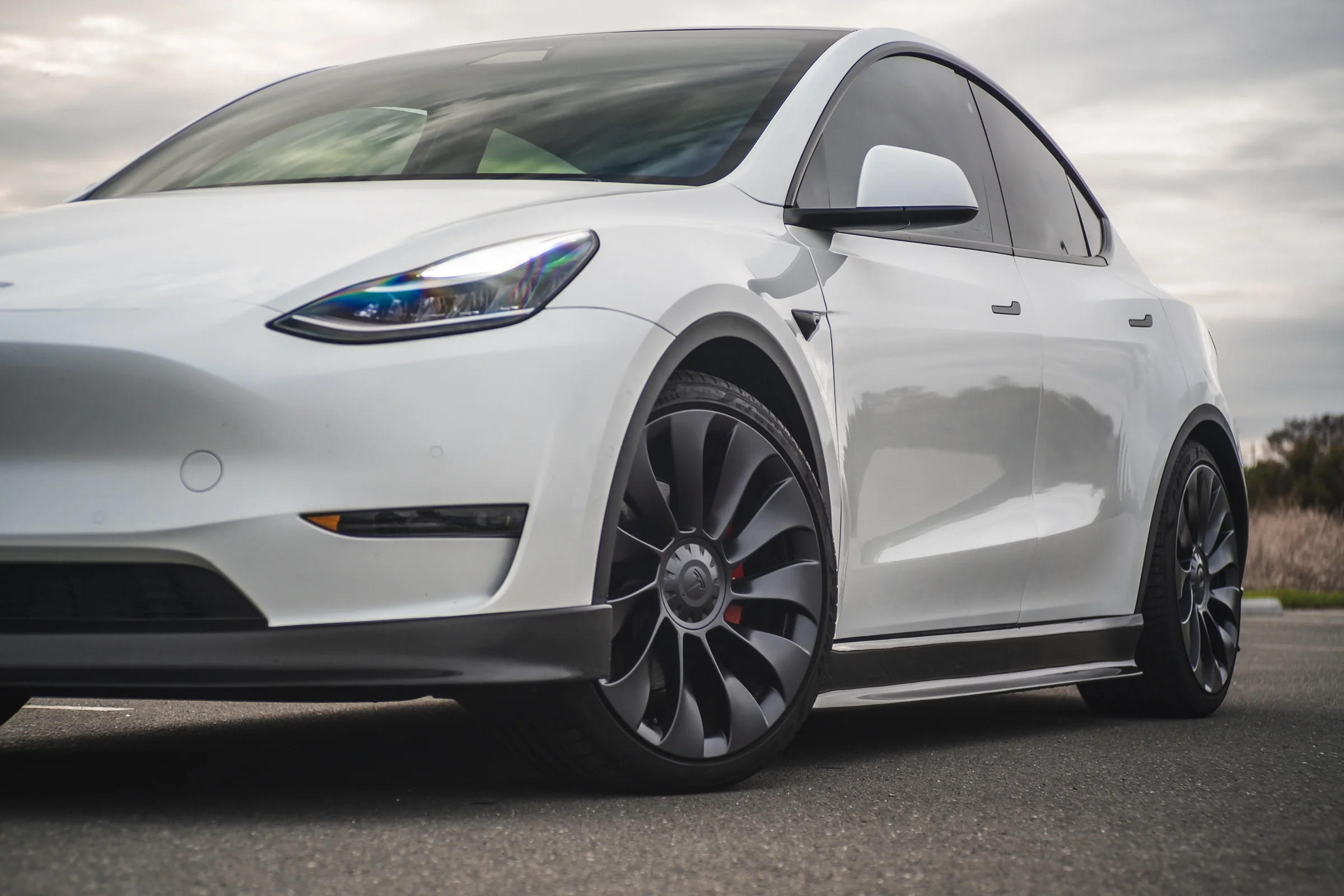 Tesla Model Y Carbon Fiber Front Spoiler - Image 6