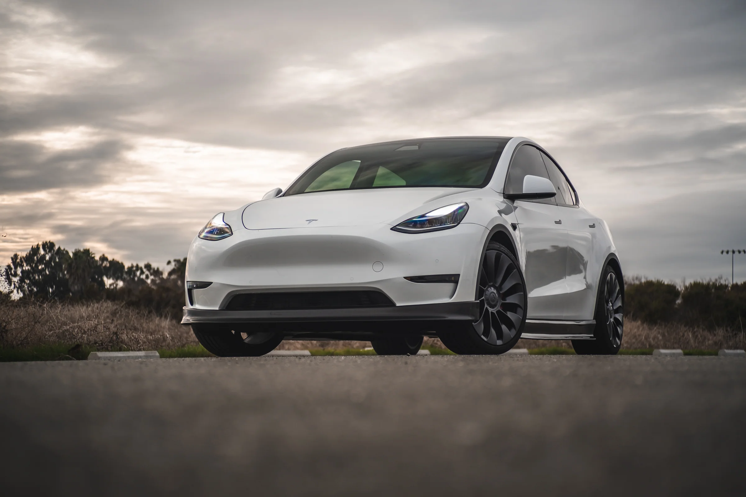 Tesla Model Y Carbon Fiber Front Spoiler - Image 7