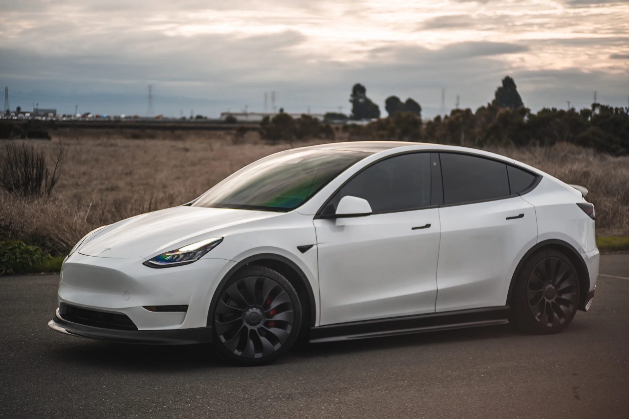 Tesla Model Y Carbon Fiber Front Spoiler - Image 9