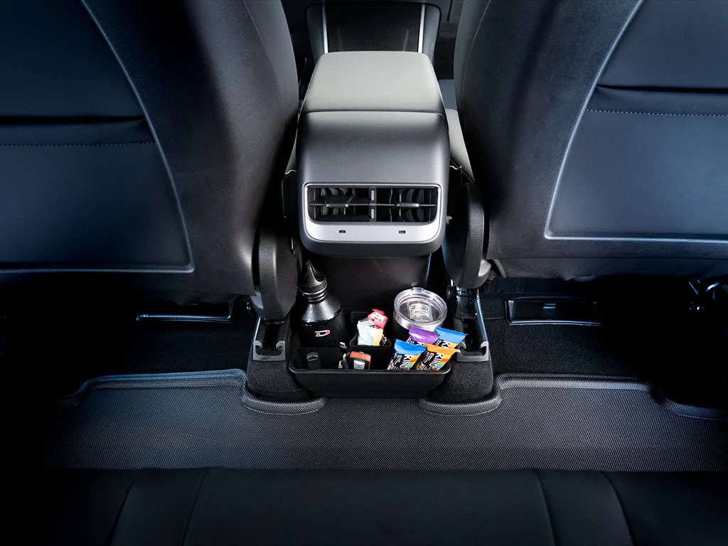 Tesla Model Y Rear Seat Storage Organizer with Removable Trash Bin - Image 5